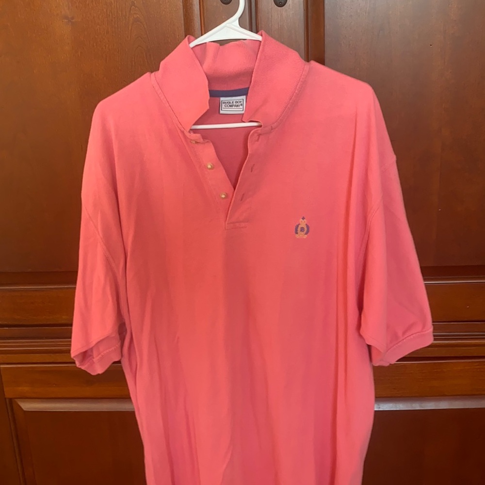 Bugle Boy cotton polo XXL pink men shirt